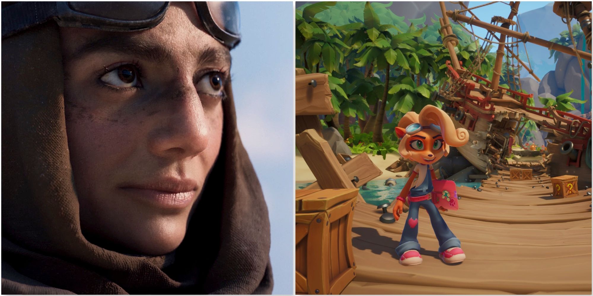 Farah in Call of Duty Modern Warfare 2 and Coco in Crash Bandicoot 4 It's About Time