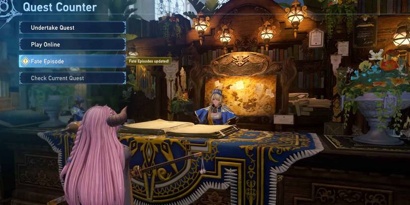 Checking the Fate Episodes at the Quest Counter In Granblue Fantasy Relink