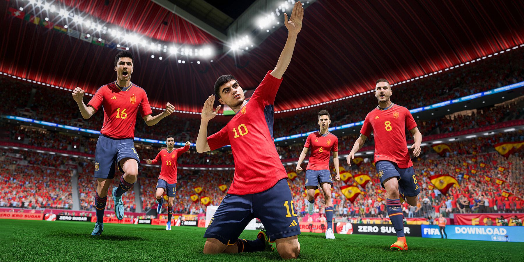 FIFA 23 Spanish national team NT celebration promo screenshot