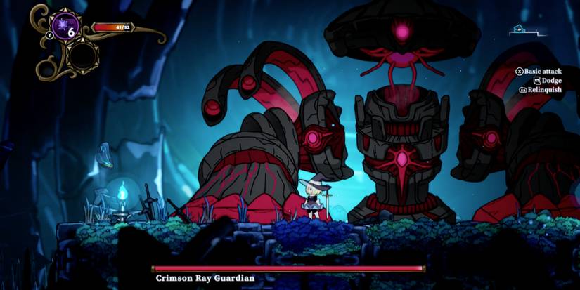 Fighting a boss in Never Grave