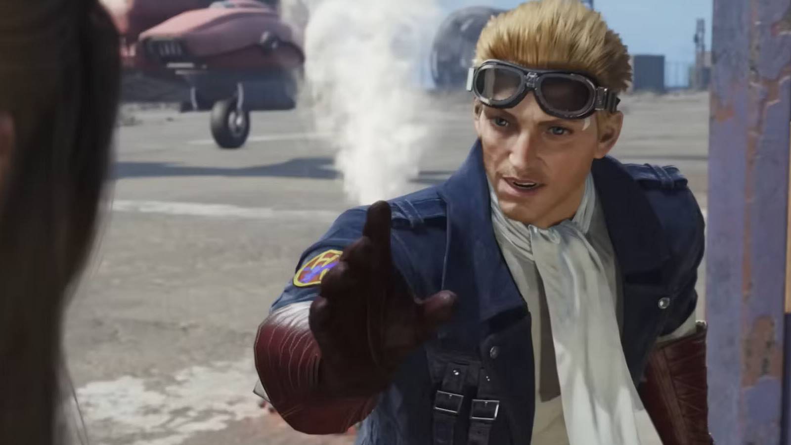 A screenshot of Cid Highwind in Final Fantasy 7 Rebirth.