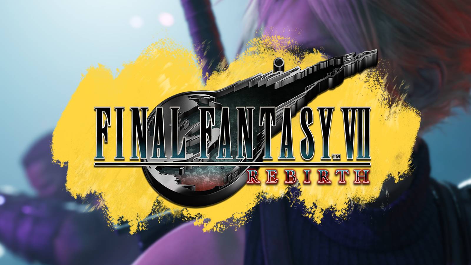 Final Fantasy 7 Rebirth covered in yellow paint with logo