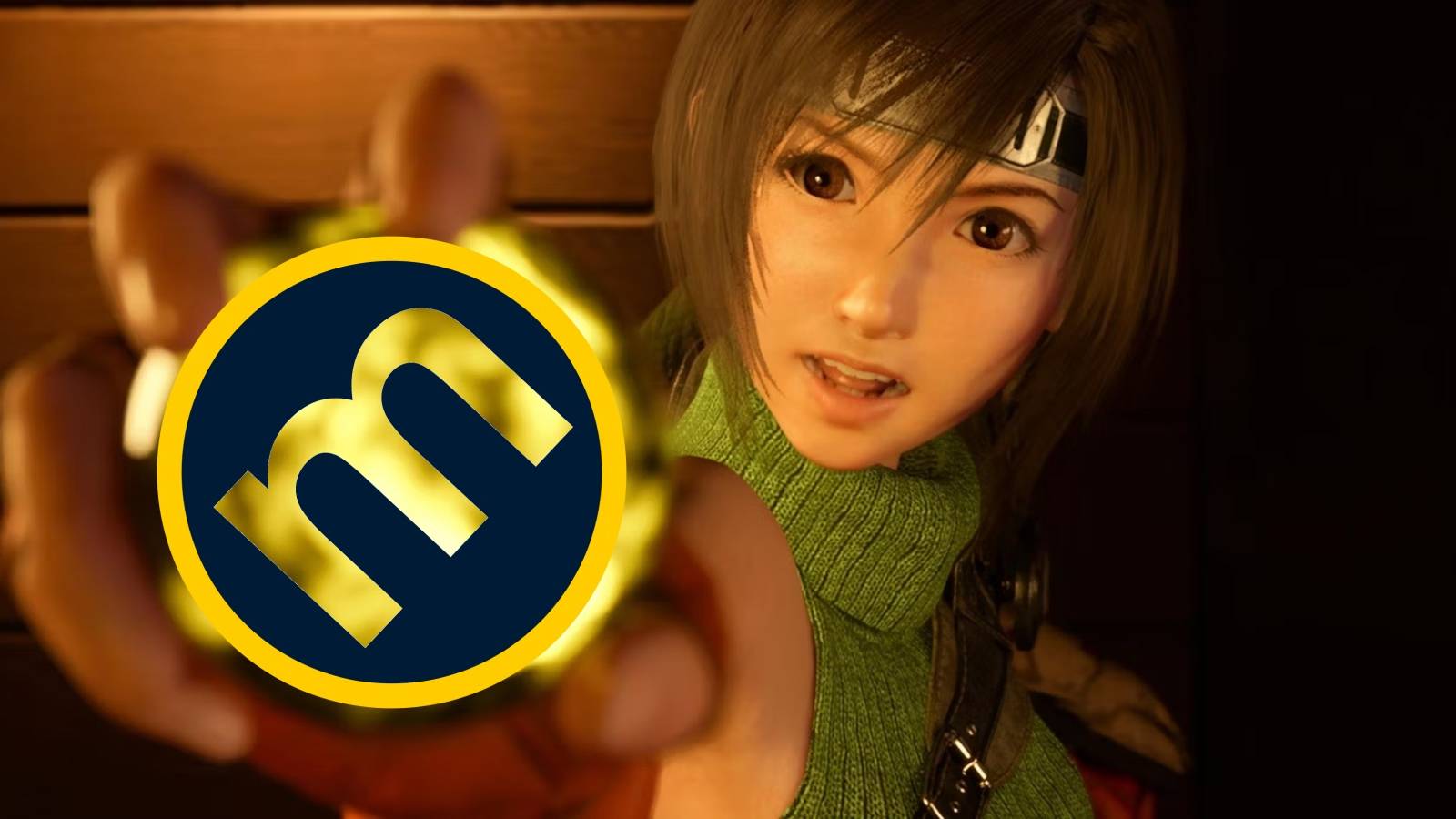 final fantasy 7 rebirth yuffie with materia metacritic logo