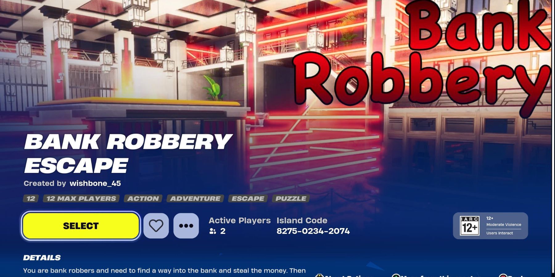 fortnite bank robbery escape