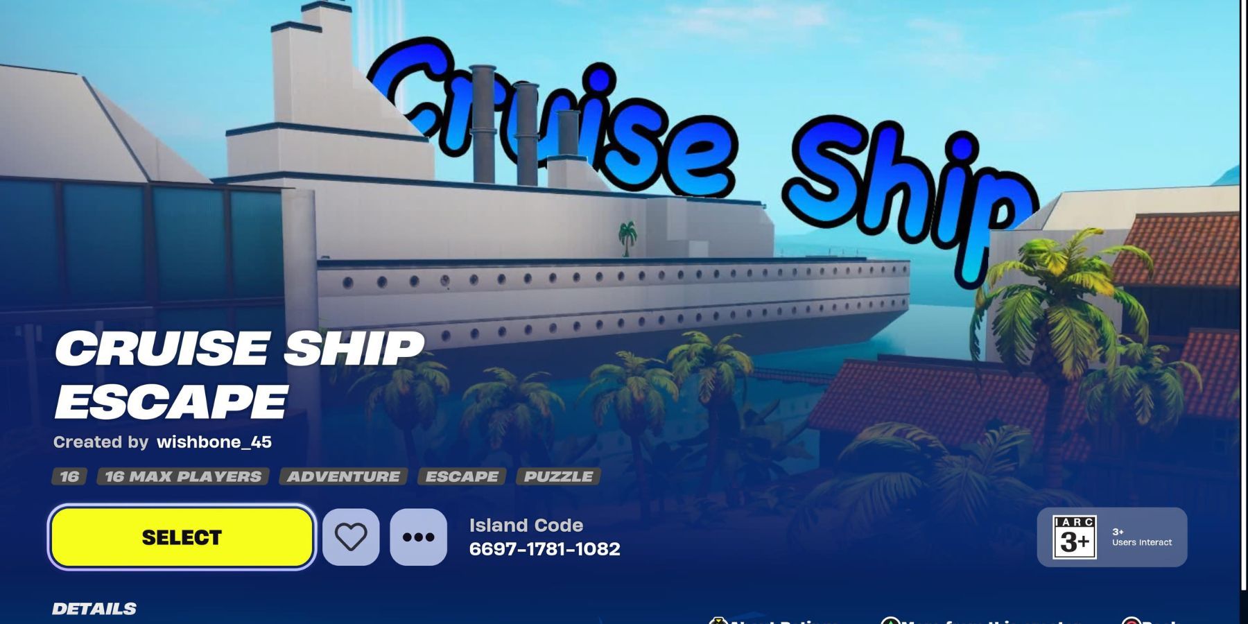 fortnite cruise ship escape