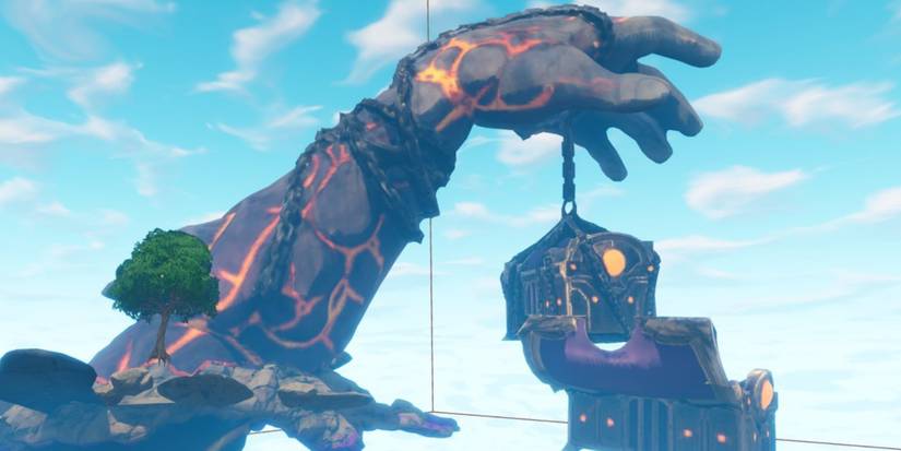 arm holding up pandora's box