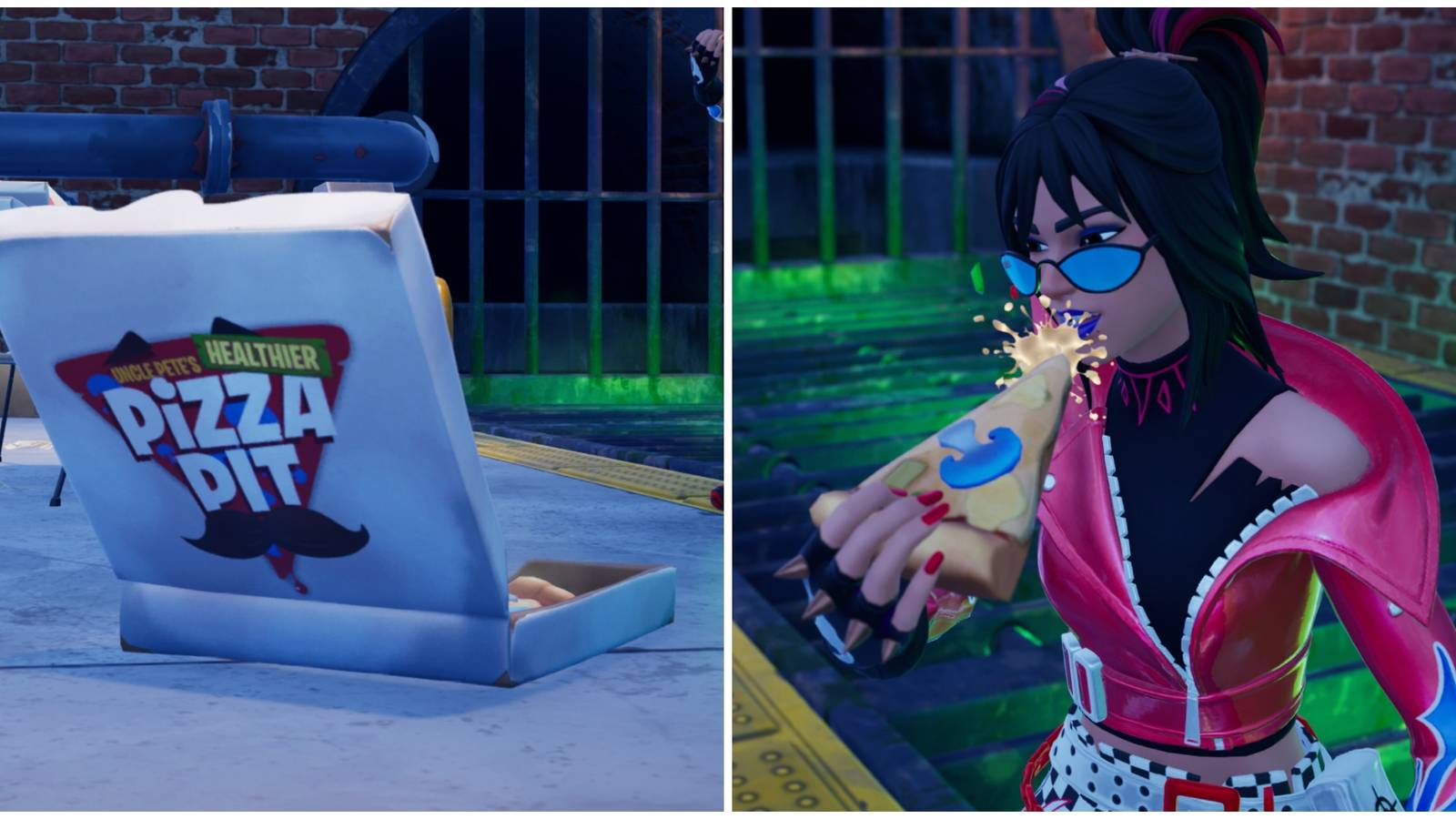 pizza party item at the underground hq lair room