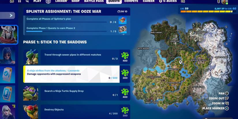 fortnite suppressed weapon location