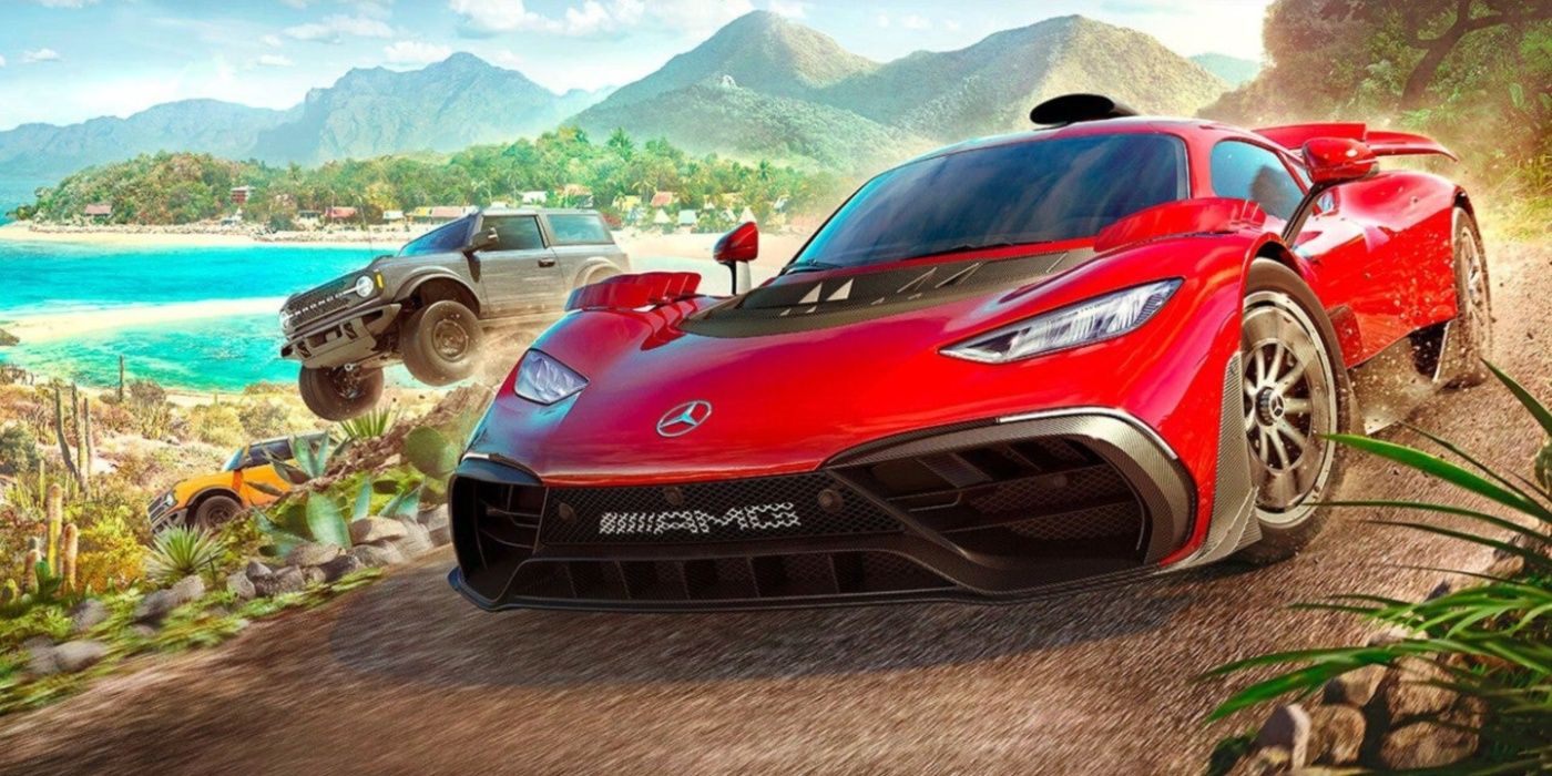 Forza Horizon 5 cover art cars racing off-road
