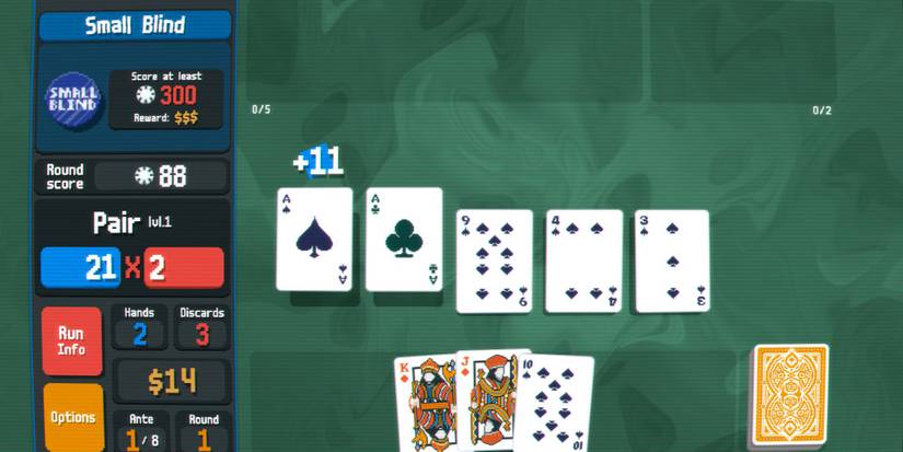 Discarding two cards for free in Balatro