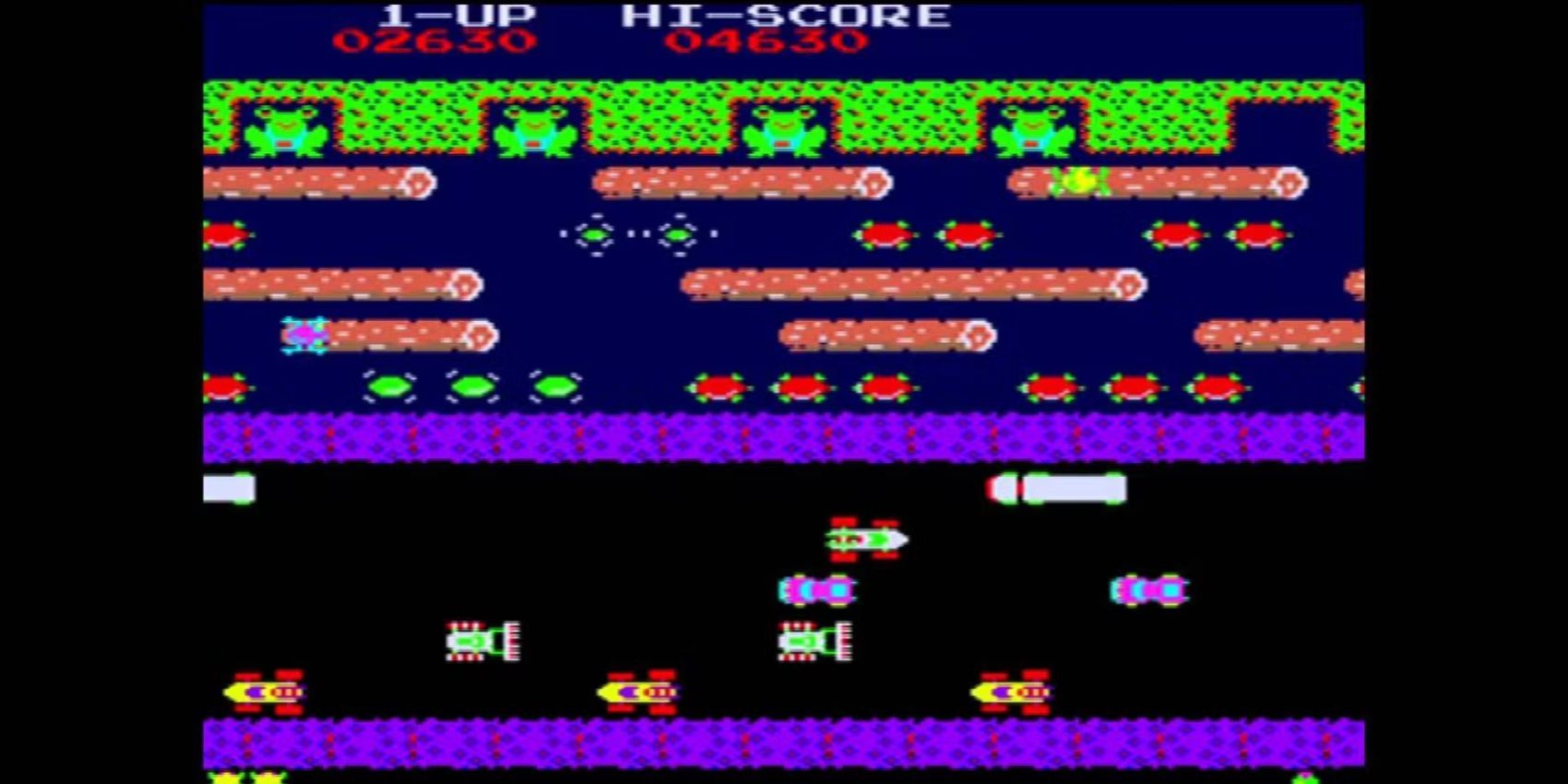 The original Frogger arcade game