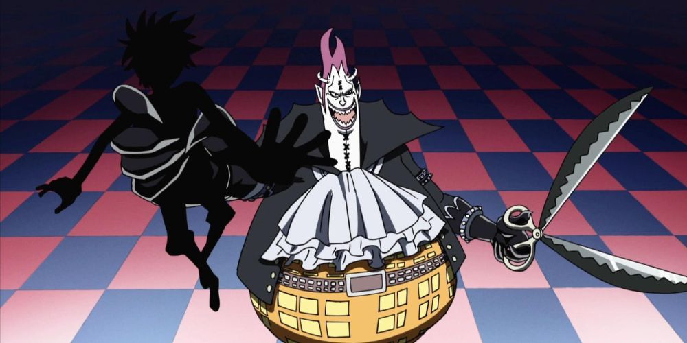 Gecko Moria stealing Luffy's shadow with his Kage Kage no Mi.