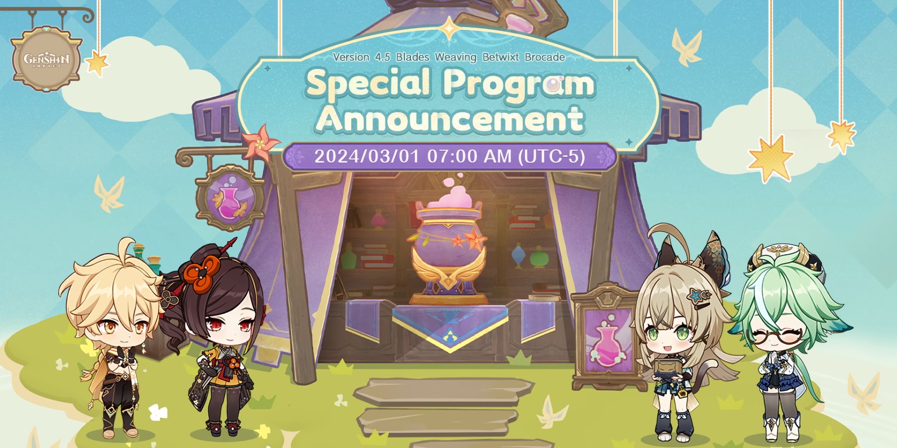 The announcement teaser for Genshin Impact's Version 4.5 Special Program. - Genshin Impact's upcoming Version 4