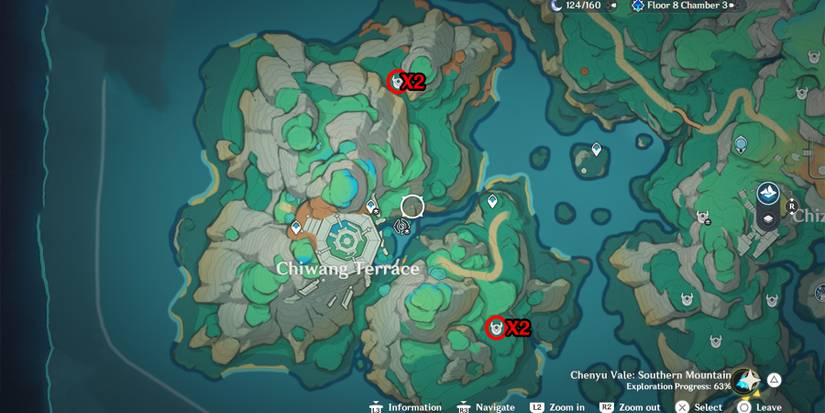 genshin impact xuanwen beasts locations in chiwang terrace