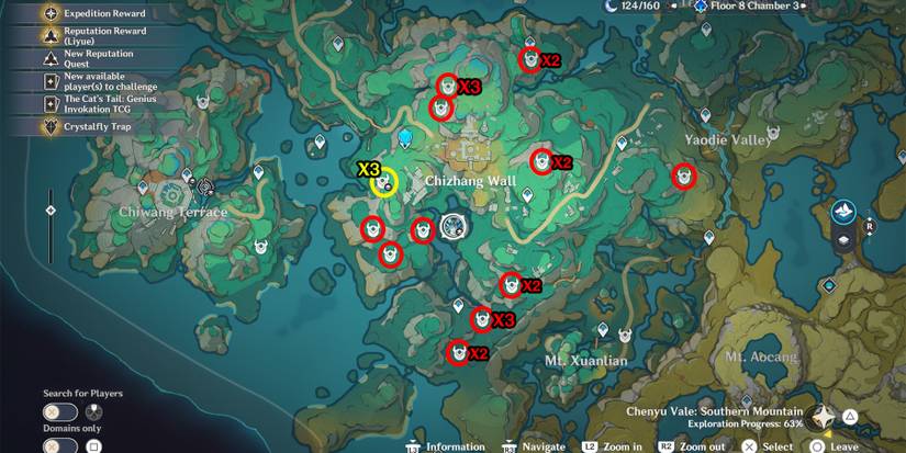 genshin impact xuanwen beasts locations in chizhang wall