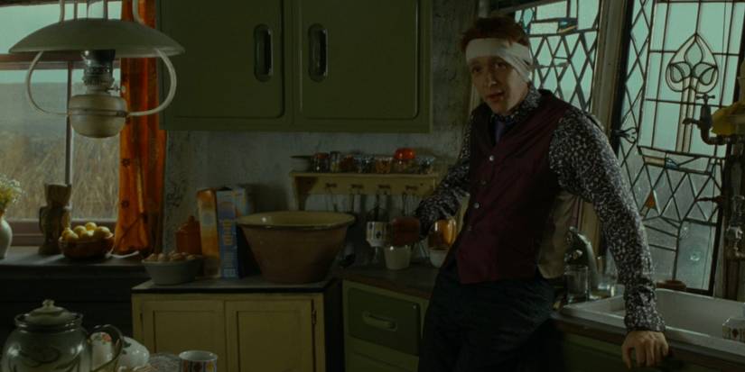 George Weasley with a bandage in Harry Potter