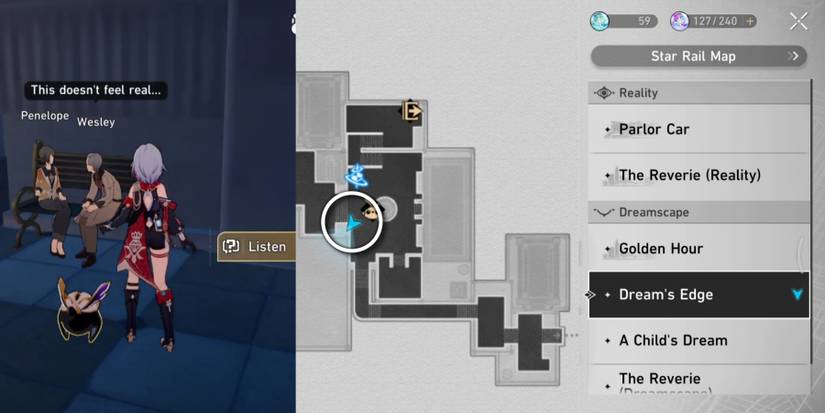 get daughter sticker by finding penelope and wesley in honkai star rail