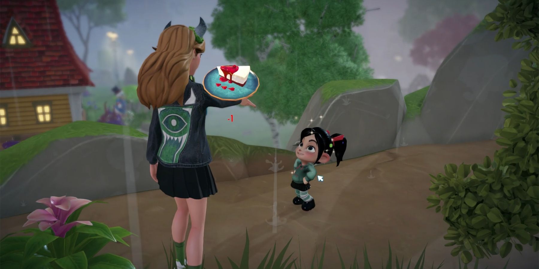 give vanellope the cheesecake in disney dreamlight valley