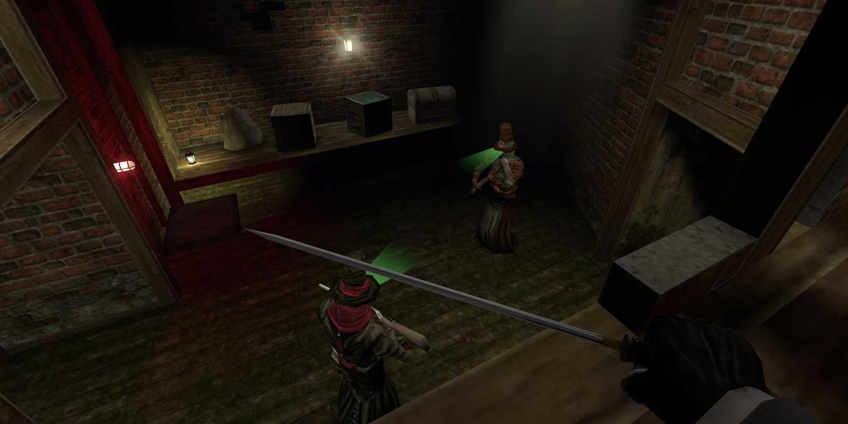 Looking at some guards in Gloomwood