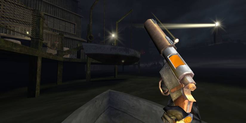 Shooting a revolver in Gloomwood