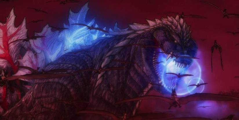 Godzilla and Rodan in Godzilla Singular Point