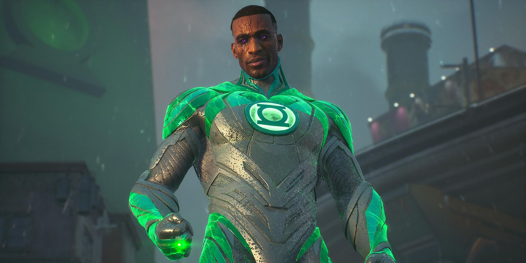 Green Lantern preparing to fight the Suicide Squad in Suicide Squad Kill the Justice League
