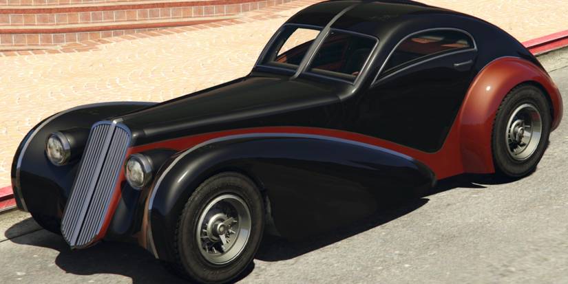 GTA 5 Z-Type parked on the side of the road