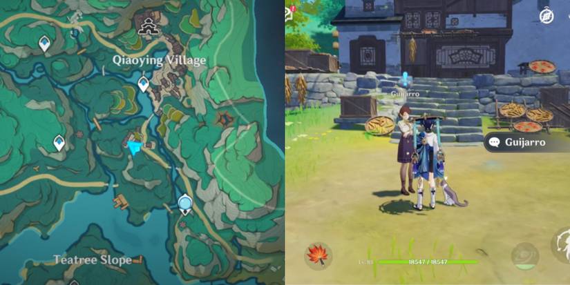 guijiarro location in qiaoying village of many tales in genshin impact