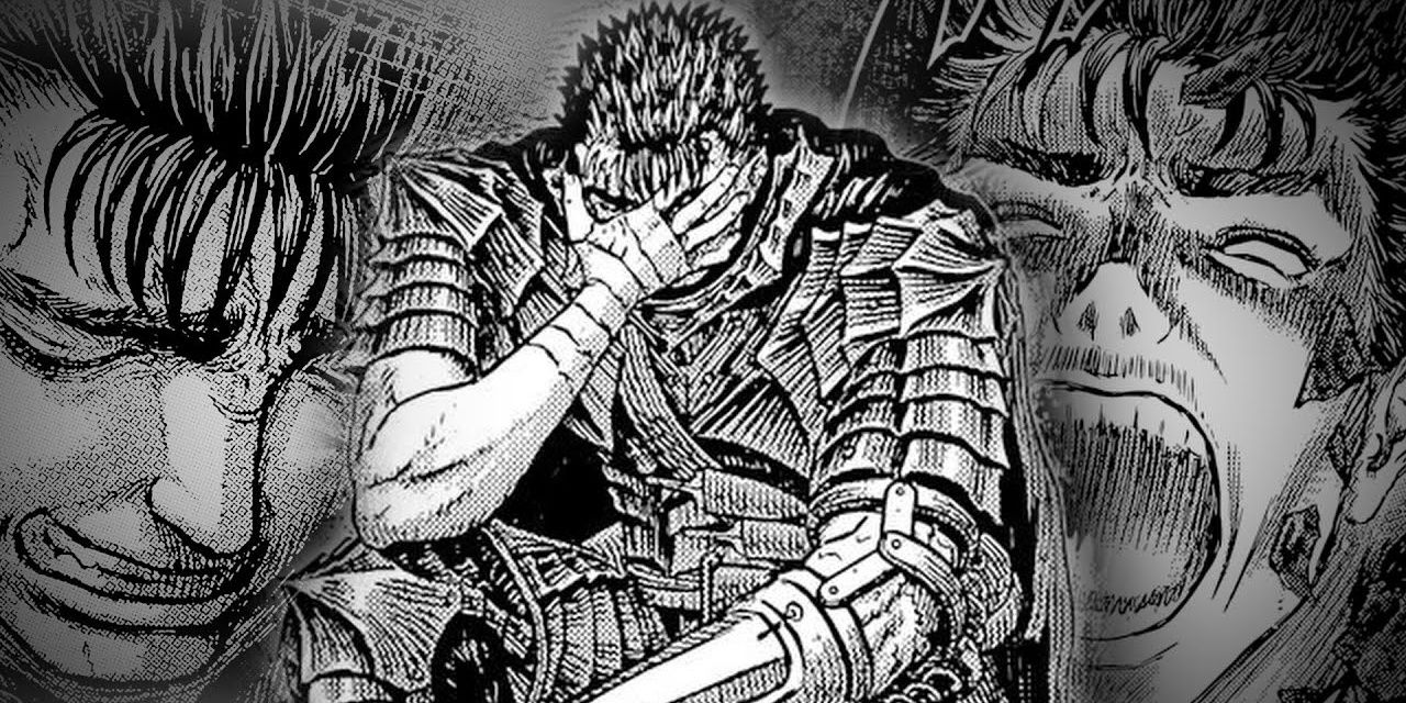 Guts breaking down after his loss to Griffith in Berserk