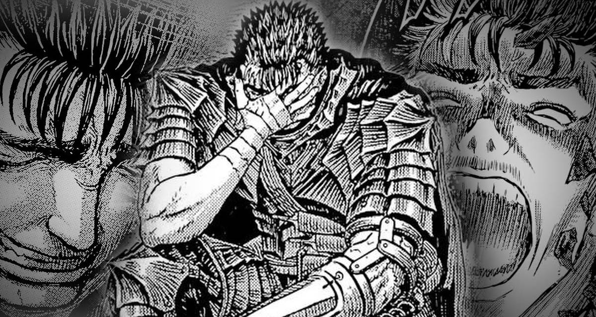 Guts breaking down after his loss to Griffith in Berserk