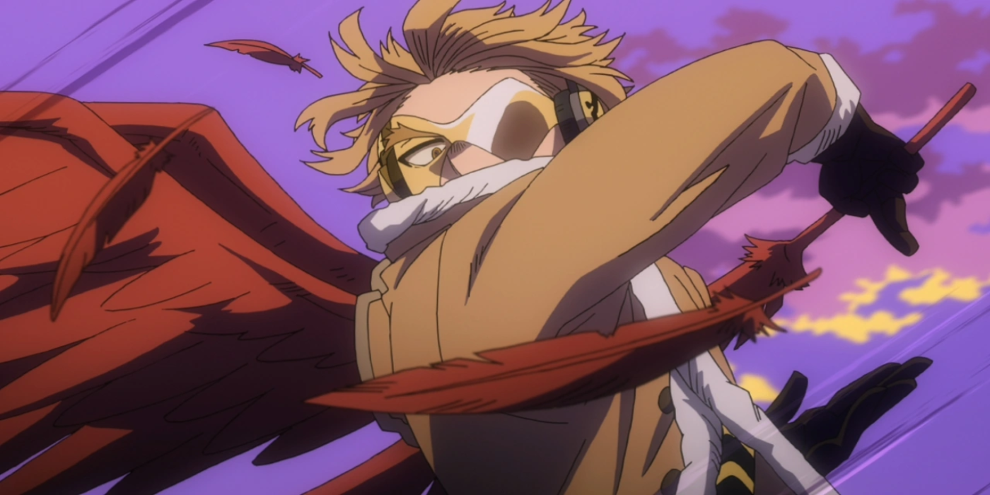 Hawks Using Feathers as a Weapon in My Hero Academia
