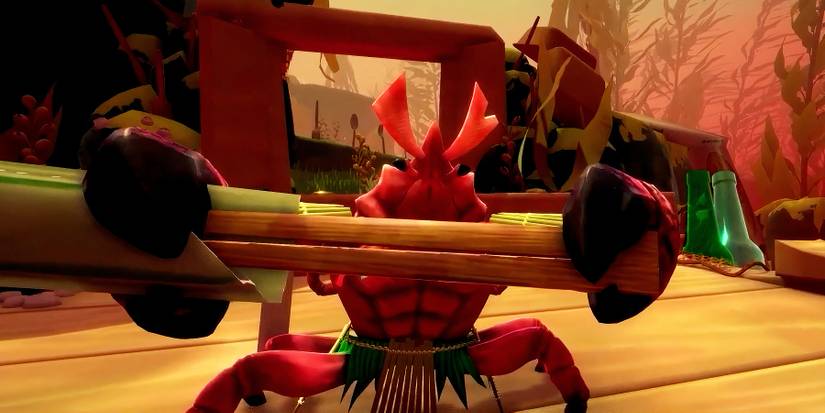 Heikea Intimidation Crab readying its chopsticks in Another Crab's Treasure