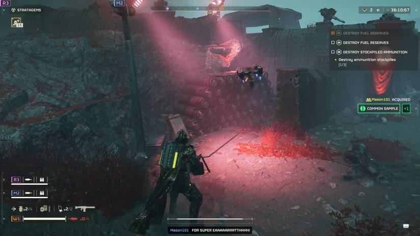 helldivers 2 fuel reserves stockpiled ammunition