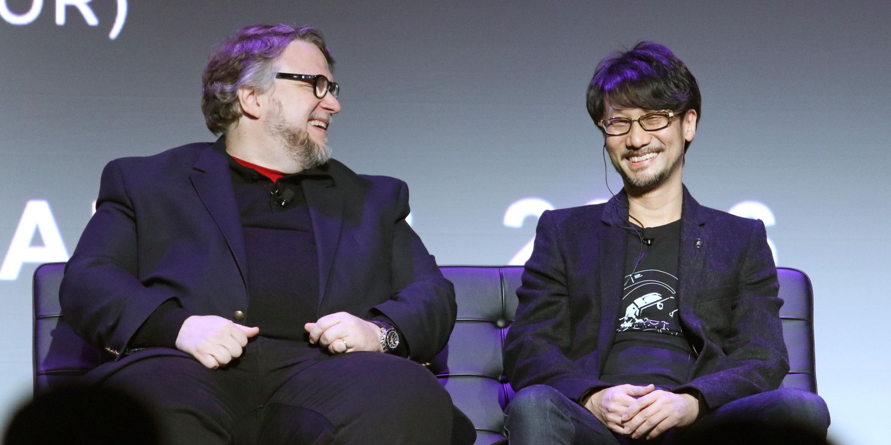Hideo Kojima and Guillermo del Toro sitting together