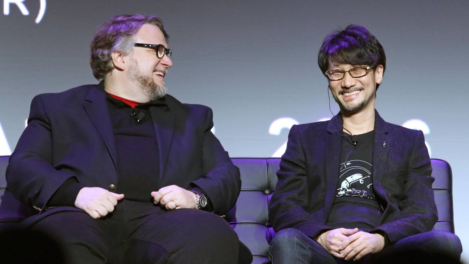 Hideo Kojima and Guillermo del Toro sitting together