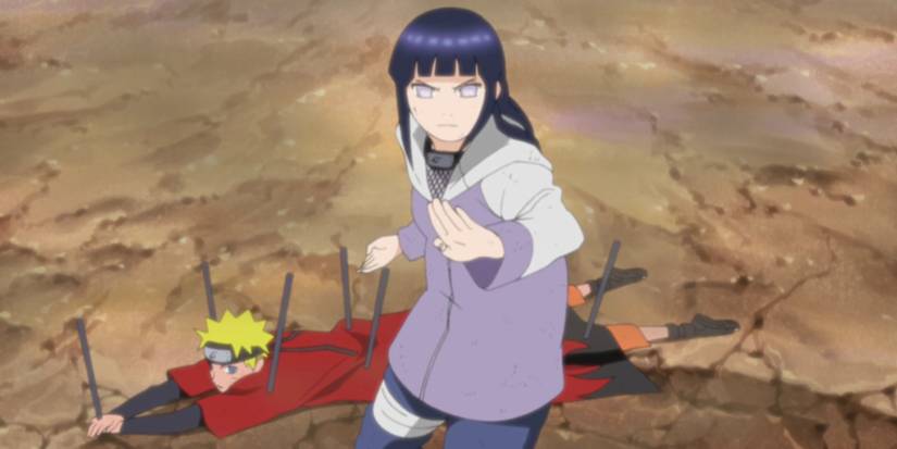 Hinata Protects Naruto from Pain