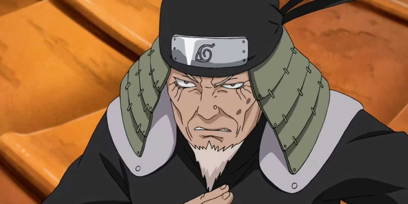Hiruzen Sarutobi faces Orochimaru in the Hidden Leaf Village in Naruto.