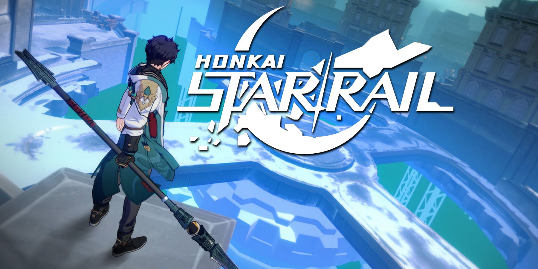 Honkai Star Rail promo screenshot with white game logo