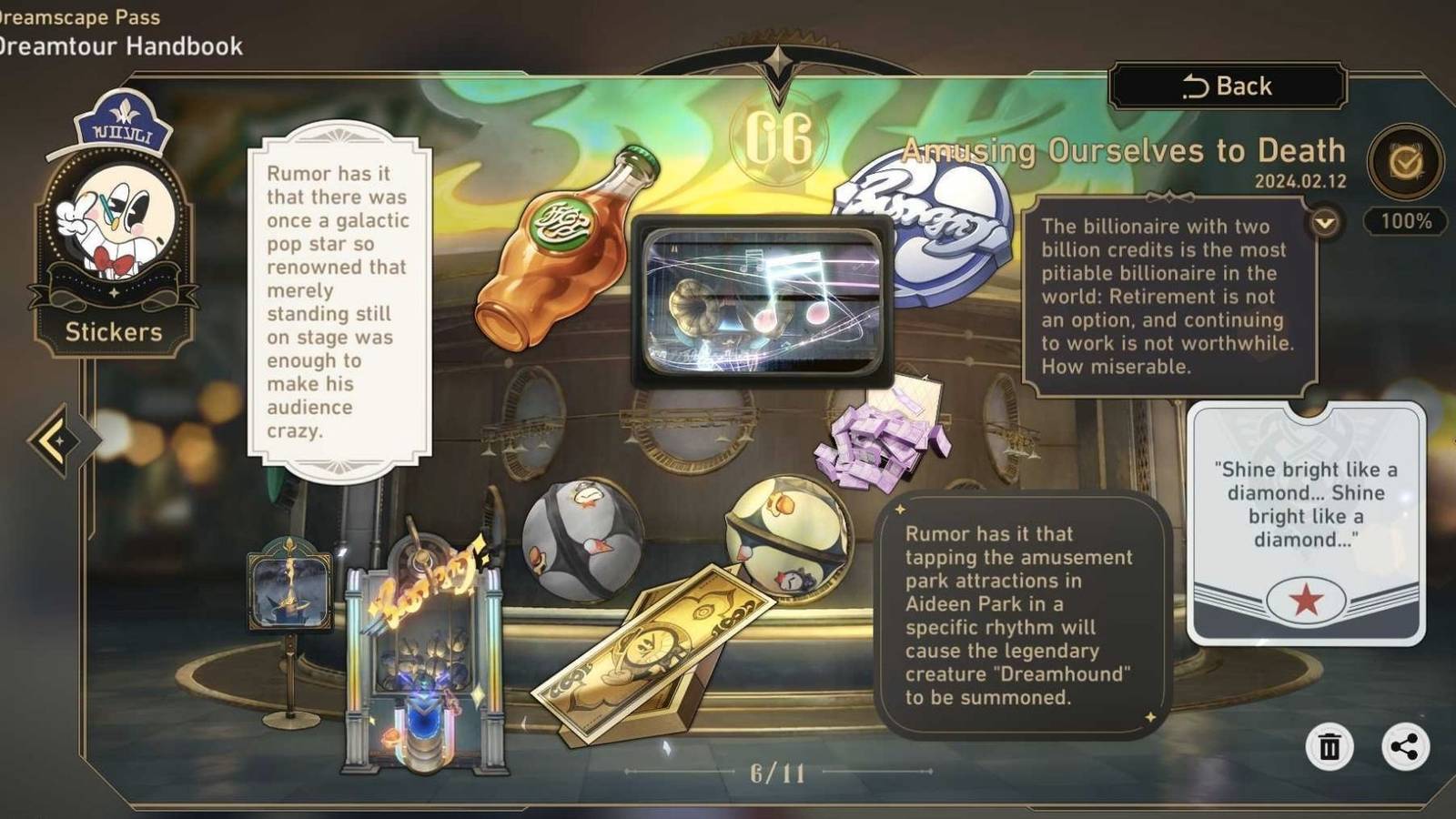 Honkai_ Star Rail – Amusing Ourselves To Death Dreamscape Pass Sticker Locations (Chapter 6)