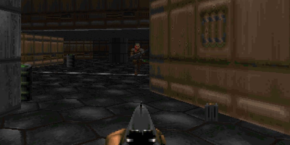 doomguy fighting in the original doom