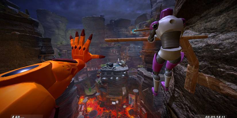 Competing with a friend in Hot Lava