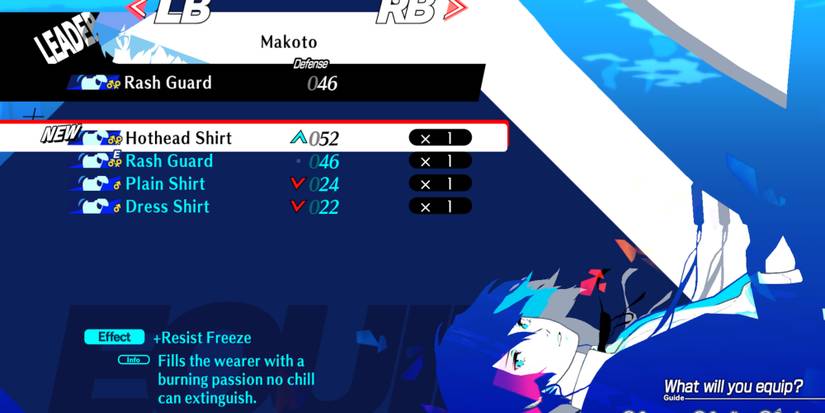 Hothead Shirt armor in Persona 3 Reload
