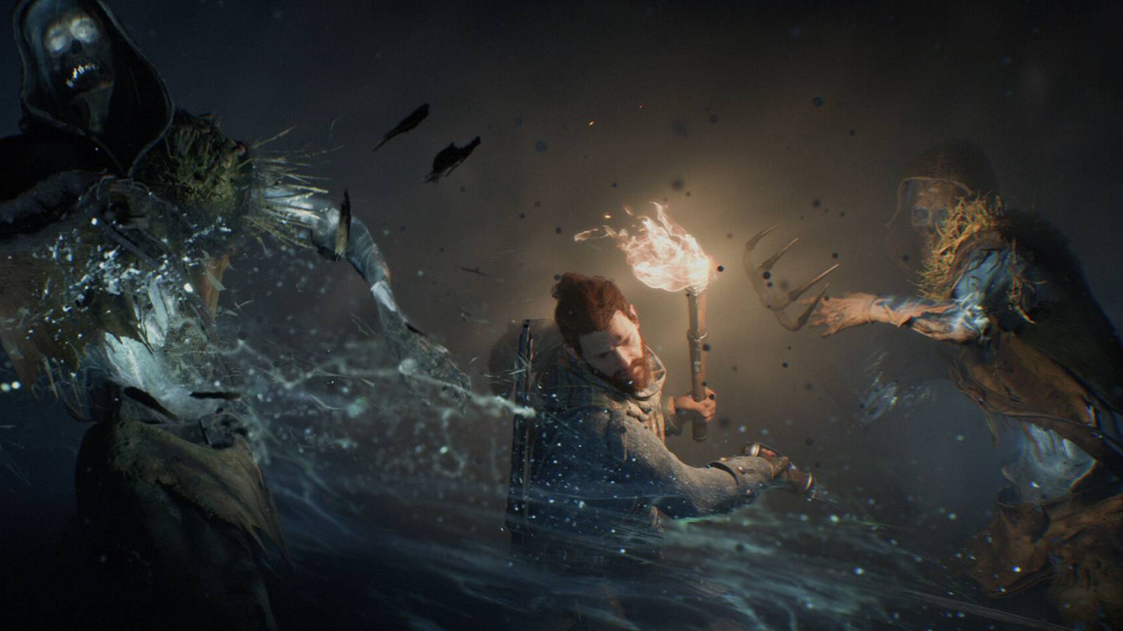 A battle in Ghosts of New Eden