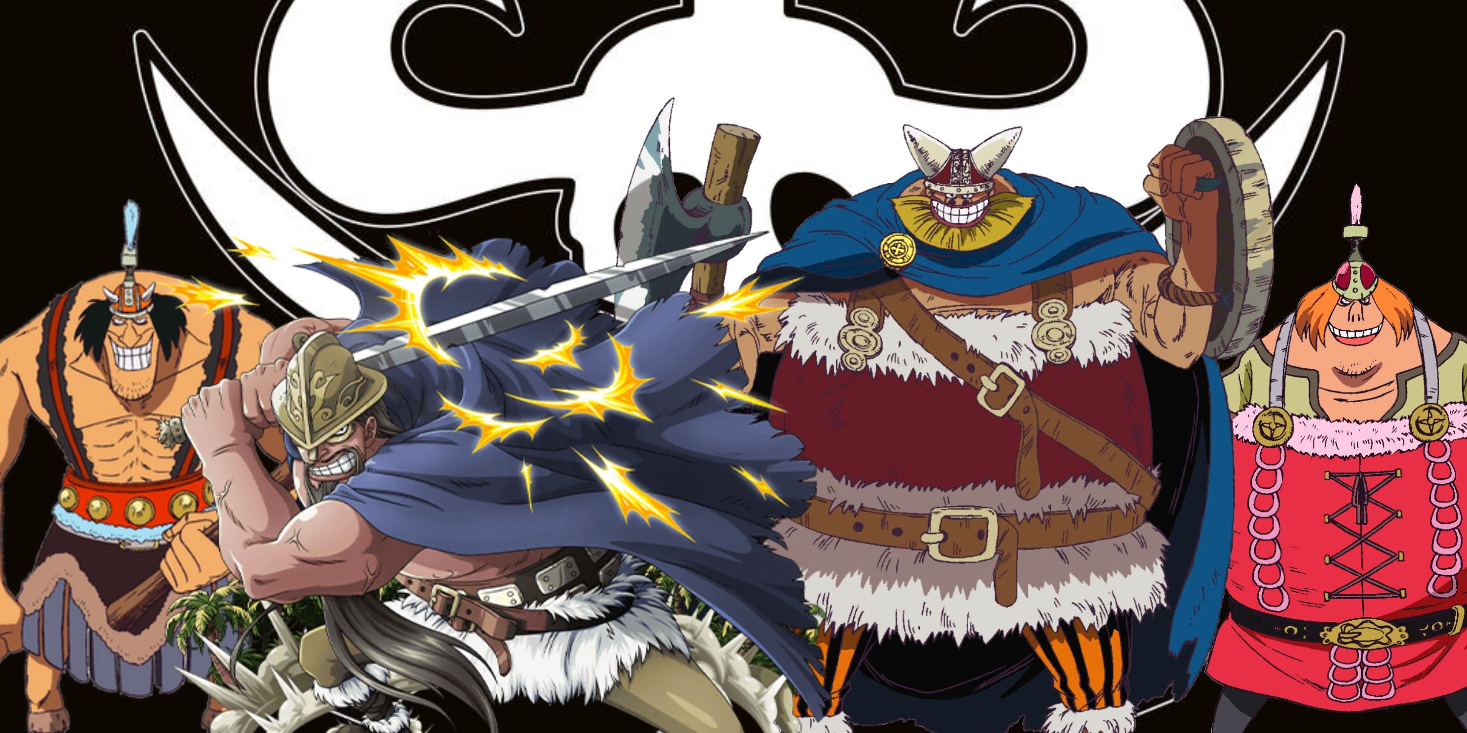 How Strong Are The Giant Warrior Pirates Dory Brogy Oimo Kashii One Piece - Featured