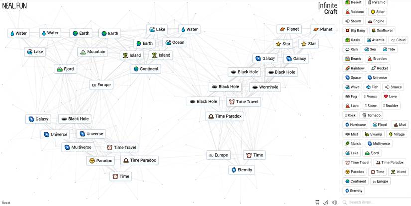 how to make eternity in infinite craft