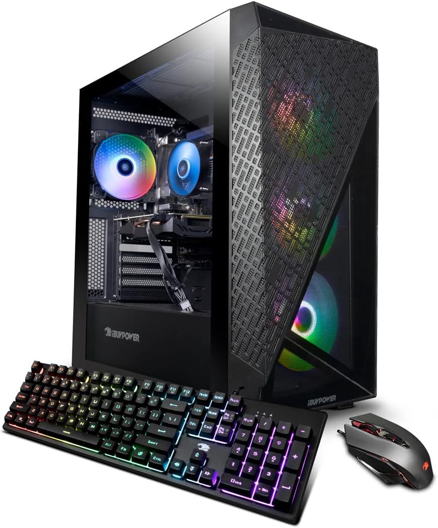 iBuyPower SlateMesh Gaming PC Computer Desktop