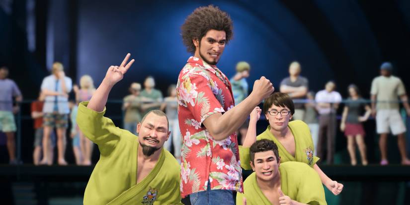 Ichiban and his Sujimon team in Like a Dragon Infinite Wealth 