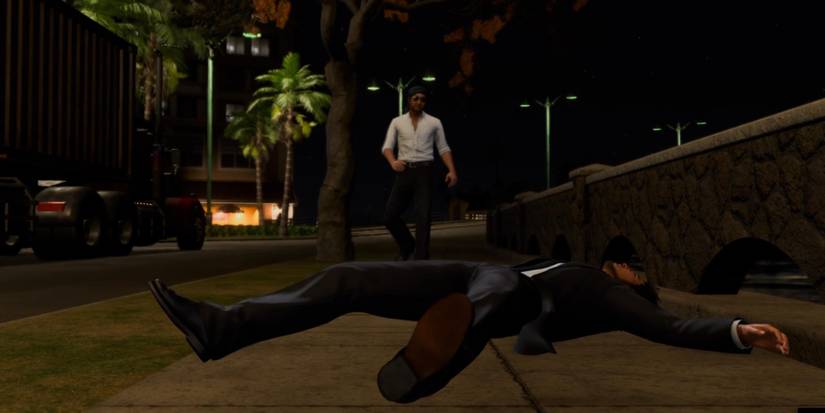 Ichiban lyin on the ground in Like a Dragon: Infinite Wealth