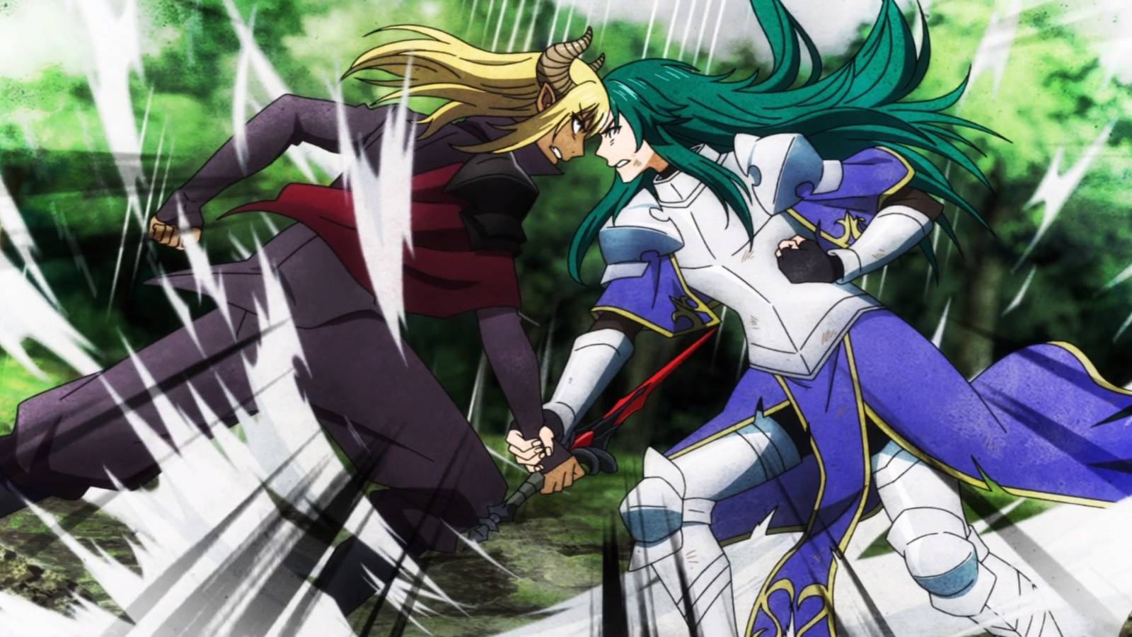 Rose Fighting the Demon Nero