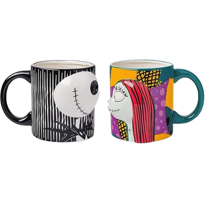 Jack and Sally 2 Pack Ceramic Mug Set